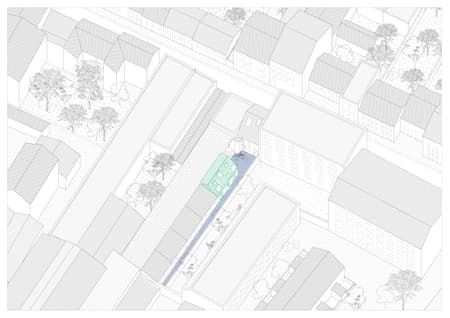 Elevation of a Family House in Bagnolet